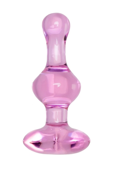Розовая фигурная анальная втулка - 9,8 см. - фото, цены