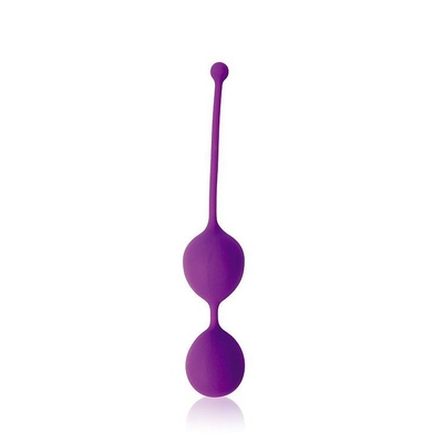 Фиолетовые двойные вагинальные шарики Cosmo с хвостиком для извлечения - фото, цены