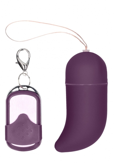 Фиолетовое виброяйцо Medium Wireless Vibrating G-Spot Egg с пультом - 7,5 см. - фото, цены