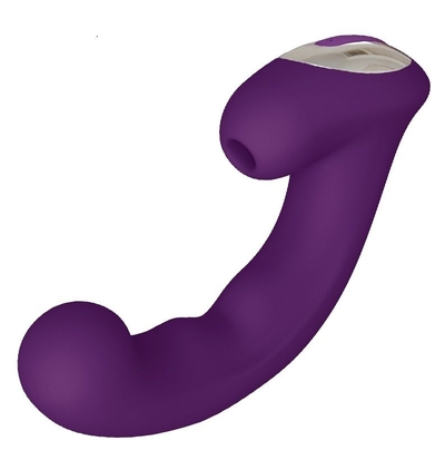 Фиолетовый клиторальный стимулятор с функцией вибратора Amante - 17,8 см. - фото, цены