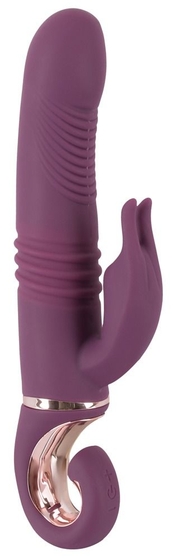 Фиолетовый вибратор-кролик Javida - 25,5 см. - фото, цены