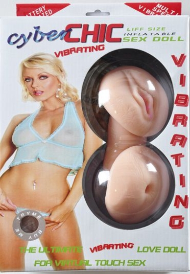 Надувная кукла Cyber Chic с вибратором и вставками вагина-анус - фото, цены