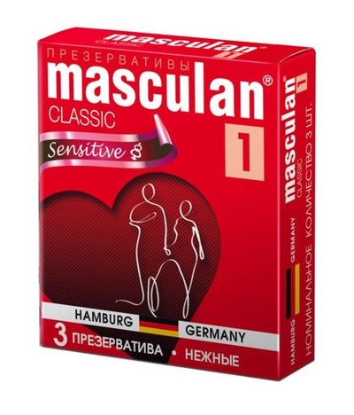Нежные презервативы Masculan Classic 1 Sensitive - 3 шт. - фото, цены