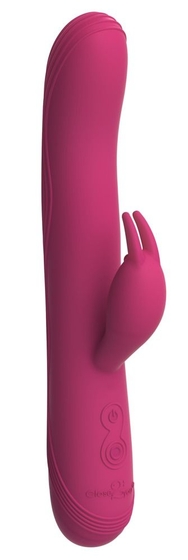 Розовый вибратор Coniglio - 22,5 см. - фото, цены