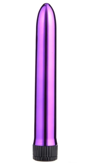 Фиолетовый классический вибратор - 18 см. - фото, цены