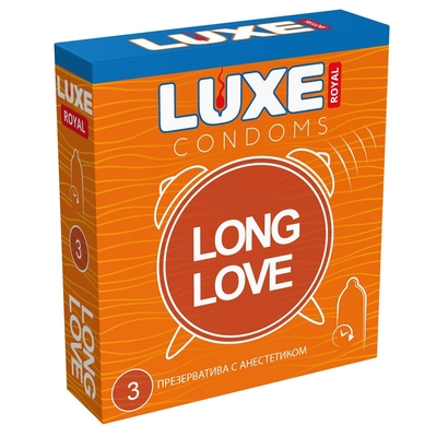 Презервативы с продлевающим эффектом Luxe Royal Long Love - 3 шт. - фото, цены