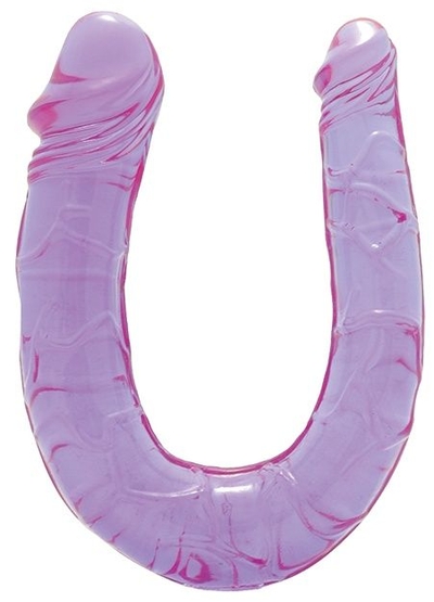 Фиолетовый двойной фаллоимитатор Double Head Dong - 30 см. - фото, цены