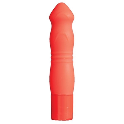 Оранжевый силиконовый вибромассажёр Neon Bliss Vibrator - 9 см. - фото, цены