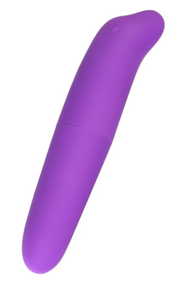 Фиолетовый мини-вибратор с вытянутым кончиком - 12,5 см. - фото, цены