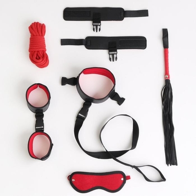 Черно-красный эротический набор из 7 предметов - фото, цены