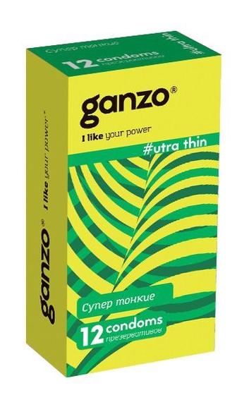 Ультратонкие презервативы Ganzo Ultra thin - 12 шт. - фото, цены
