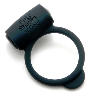 Темно-серое эрекционное кольцо Vibrating Love Ring с вибрацией - фото, цены
