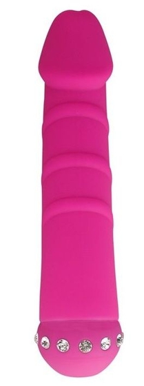 Розовый вибратор Sparkle Succubi Vibrating Dong - 14,5 см. - фото, цены