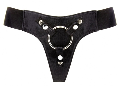 Черные трусики Harness Deluxe для страпона O-ring - фото, цены