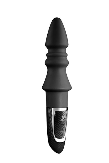 Черный конический анальный вибромассажер-ёлочка Joyful Plug Vibrator 5.5inch - 14 см. - фото, цены