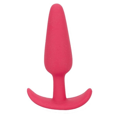 Розовая анальная пробка из силикона Smiling Butt Plug - 8,9 см. - фото, цены
