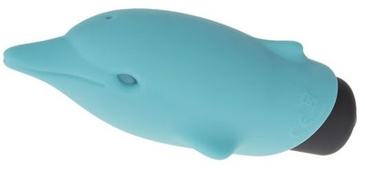 Голубой вибростимулятор-дельфин Lastic Pocket Dolphin - 7,5 см. - фото, цены