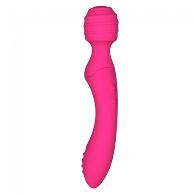 Ярко-розовый вибромассажер Twist - 22 см. - фото, цены
