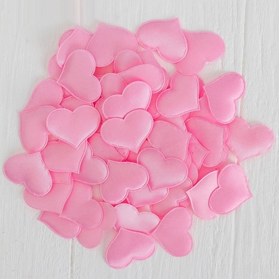 Набор декоративных розовых сердец - 50 шт. - фото, цены