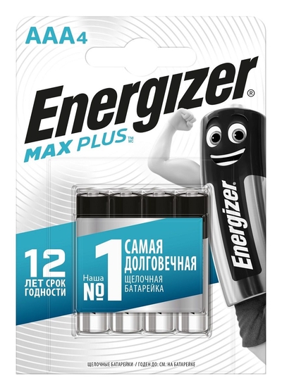 Батарейки Energizer Max Plus Lr03/e92 Aaa 1.5v - 4 шт. - фото, цены