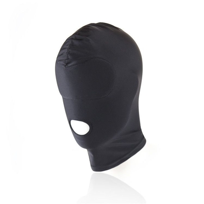 Черный текстильный шлем с прорезью для рта - фото, цены