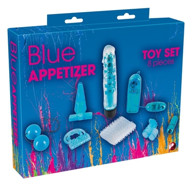 Голубой вибронабор из 8 предметов Blue Appetizer - фото, цены