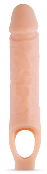 Телесный реалистичный фаллоудлинитель 10 Inch Silicone Cock Sheath Penis Extender - 25,4 см. - фото, цены
