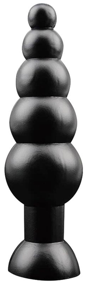 Черная анальная цепочка Large Anal Bead - 18,5 см. - фото, цены