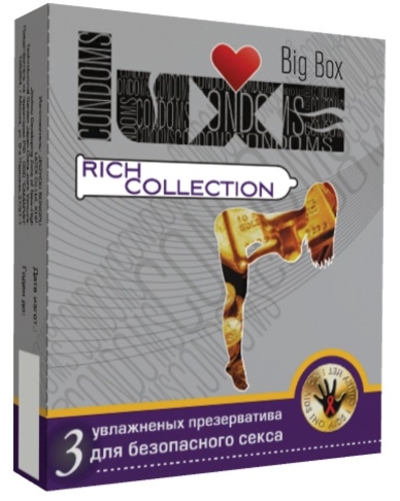 Цветные презервативы Luxe Big Box Rich collection - 3 шт. - фото, цены