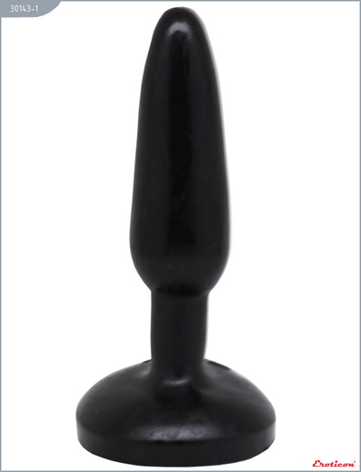 Чёрная анальная гелевая пробка - 16 см. - фото, цены