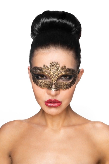 Золотистая карнавальная маска Саиф - фото, цены