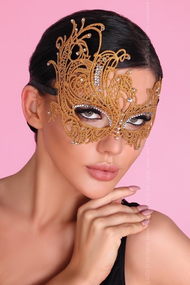 Золотистая ажурная маска Mask Golden - фото, цены