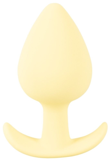 Жёлтая анальная втулка Mini Butt Plug - 6 см. - фото, цены