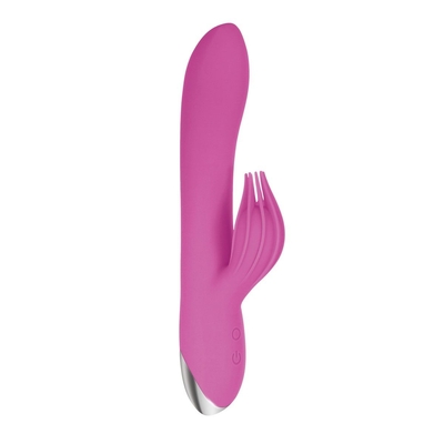 Розовый вибратор-кролик Eve s Clit Tickling Rabbit - 20,4 см. - фото, цены