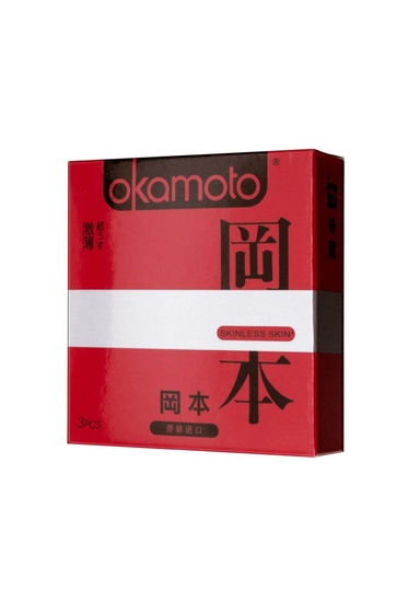 Ультратонкие презервативы Okamoto Skinless Skin Super thin - 3 шт. - фото, цены