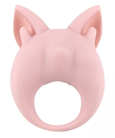 Нежно-розовое перезаряжаемое эрекционное кольцо Kitten Kiki - фото, цены