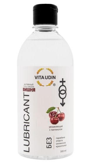 Интимный гель-смазка на водной основе Vita Udin с ароматом вишни - 500 мл. - фото, цены