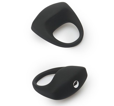 Чёрное эрекционное кольцо Lit-up Silicone Stimu Ring 8 - фото, цены