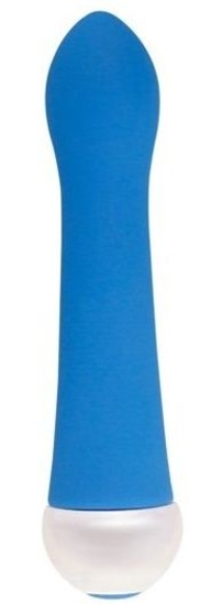 Синий вибратор Fashion Succubi Caressing Vibe - 14,5 см. - фото, цены