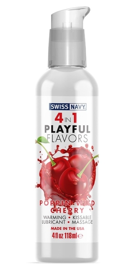 Массажный гель 4-в-1 Poppin Wild Cherry с ароматом вишни - 118 мл. - фото, цены