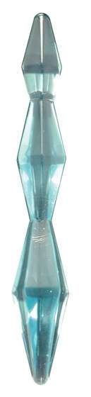 Голубой двусторонний анальный стимулятор Crystal - 21 см. - фото, цены