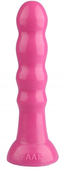 Розовая анальная втулка с круглым кончиком - 23 см. - фото, цены