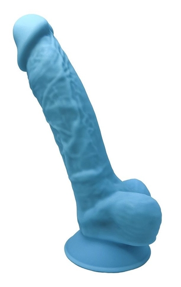 Голубой фаллоимитатор Model 1 - 17,6 см. - фото, цены