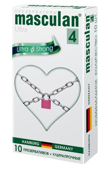 Ультрапрочные презервативы Masculan Ultra 4 Strong - 10 шт. - фото, цены
