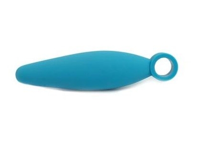 Голубая анальная пробка Climax Anal Finger Plug - 10,5 см. - фото, цены