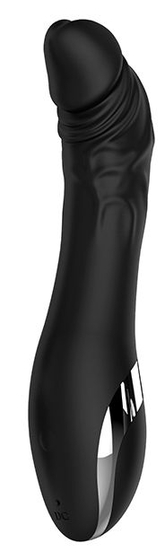 Черный вибратор Naghi No.32 - 15 см. - фото, цены