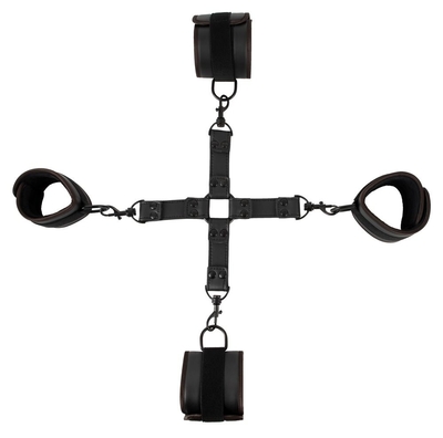 Черный набор крестовой фиксации Bondage Set - фото, цены