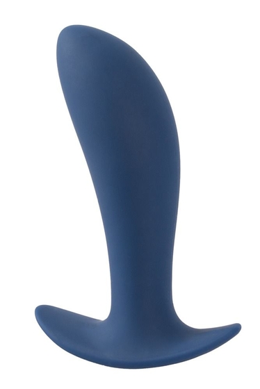 Синяя анальная втулка с вибрацией Vibrating Butt Plug - 12 см. - фото, цены