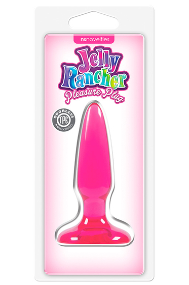 Розовая анальная мини-пробка Jelly Rancher Pleasure Plug Mini - 8,1 см. - фото, цены
