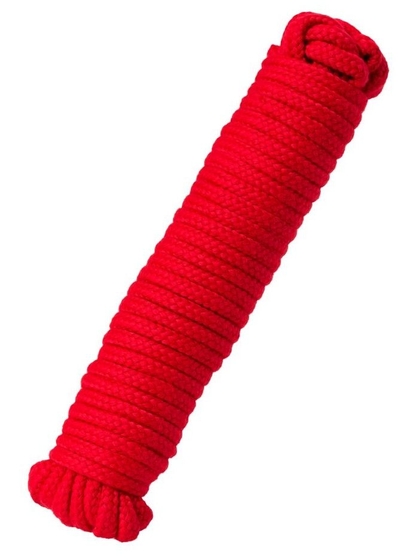 Красная текстильная веревка для бондажа - 1 м. - фото, цены
